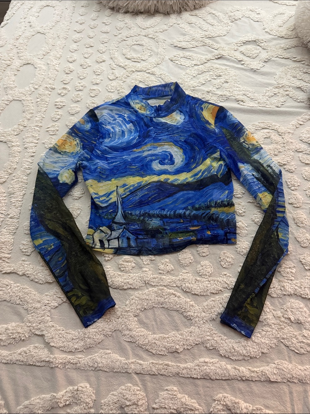 Starry Night Blue Wall Art Print - Van Gogh Inspired